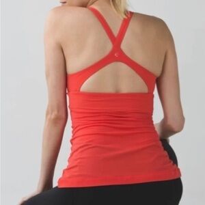 Lululemon Racerback Tank Top Athletic Running Performance Orange Color Size 6